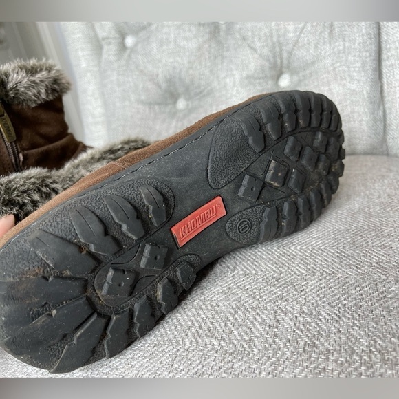 KHOMBU Women's Lindsey All Weather Waterproof Boots Brown Size 10 Leather - Picture 2 of 4